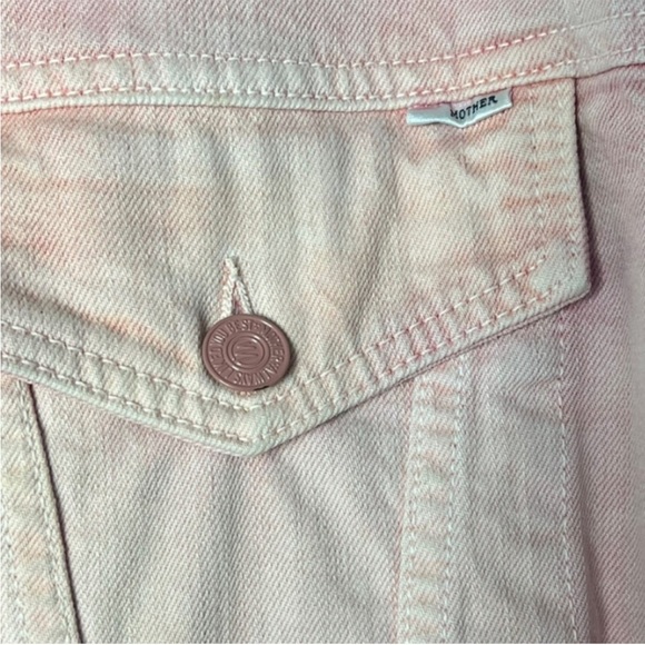 MOTHER SUPERIOR The Drifted Off Denim Jean Jacket Pink Oversize Size Medium - Picture 8 of 9